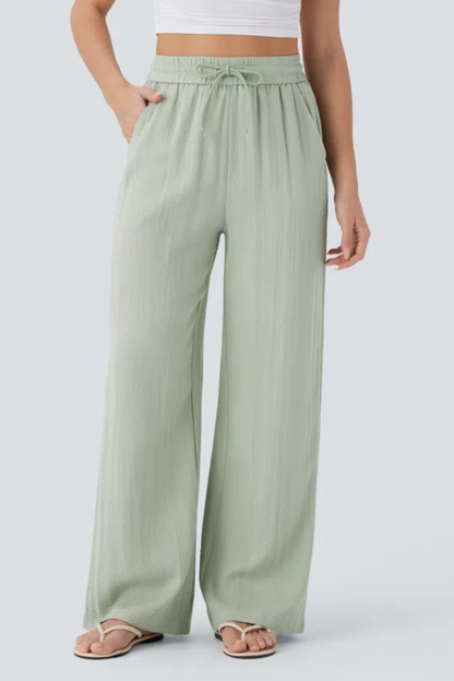 Pantalón de lino de cintura alta