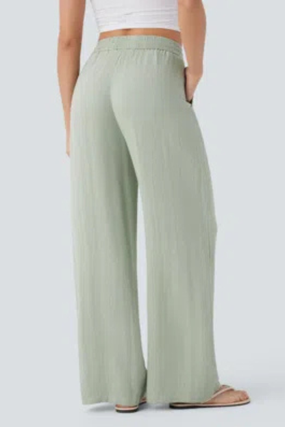 Pantalón de lino de cintura alta