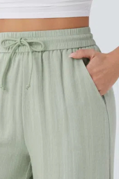 Pantalón de lino de cintura alta