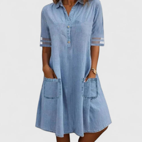 Lucía -Vestido vaquero que realza la silueta