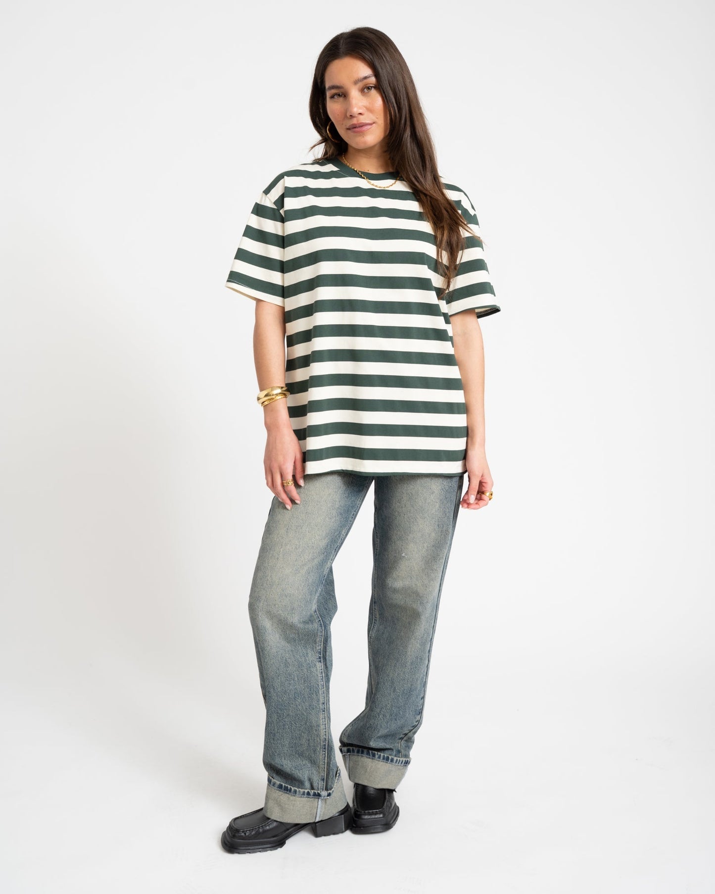Camiseta de rayas oversize - Talla Única